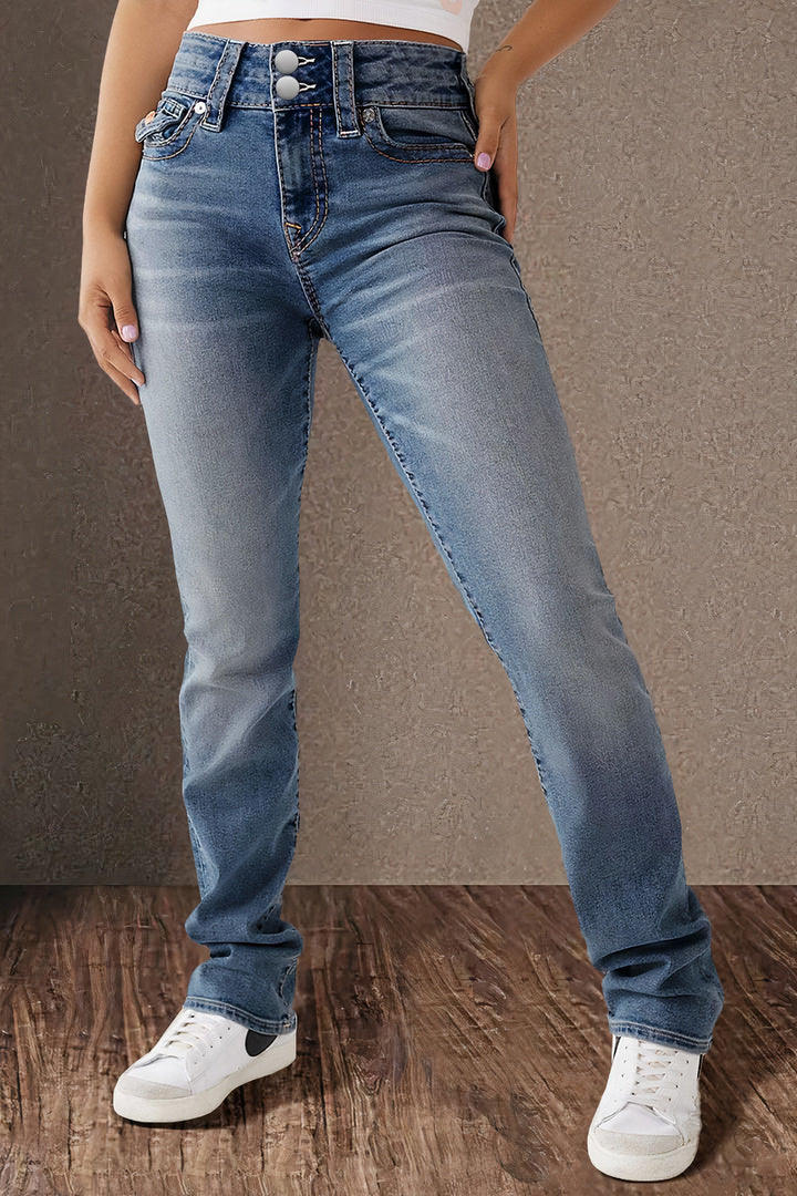 Chloey | Kadınlar için Düz Kesim Kot Pantolon