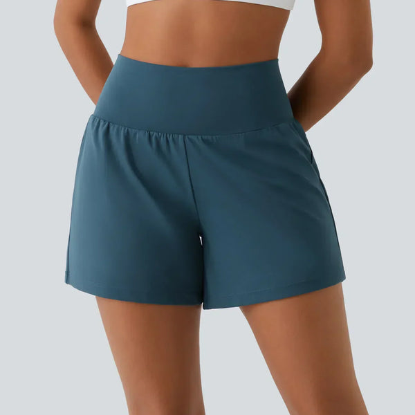 Natalia | Süper Yüksek Bel 2-in-1 Yoga Şortları