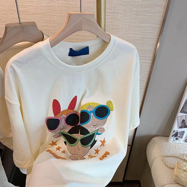 Funny Karikatür Baskılı T-shirt