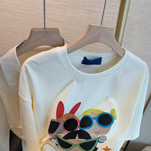 Funny Karikatür Baskılı T-shirt