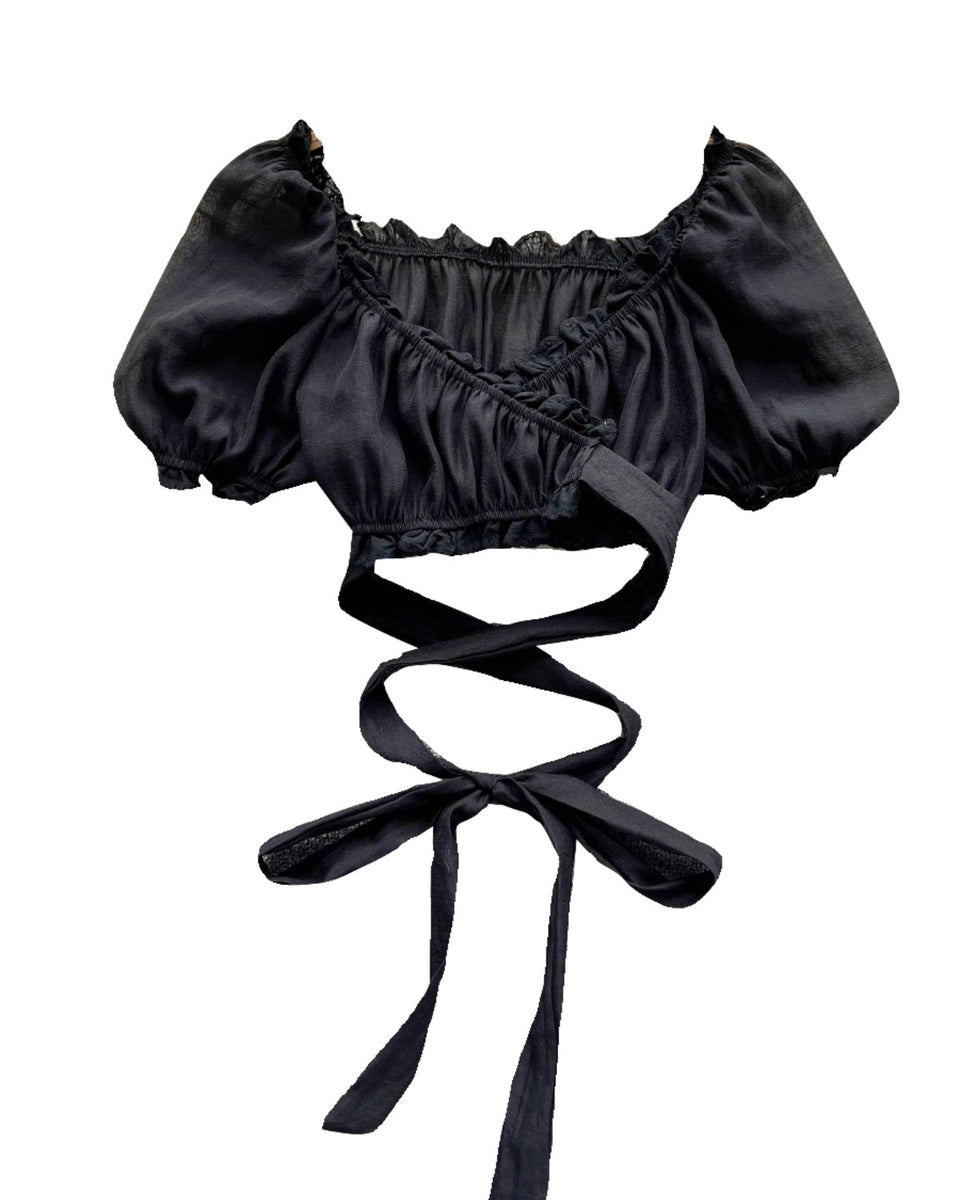 Midriff Şeffaf Bluz
