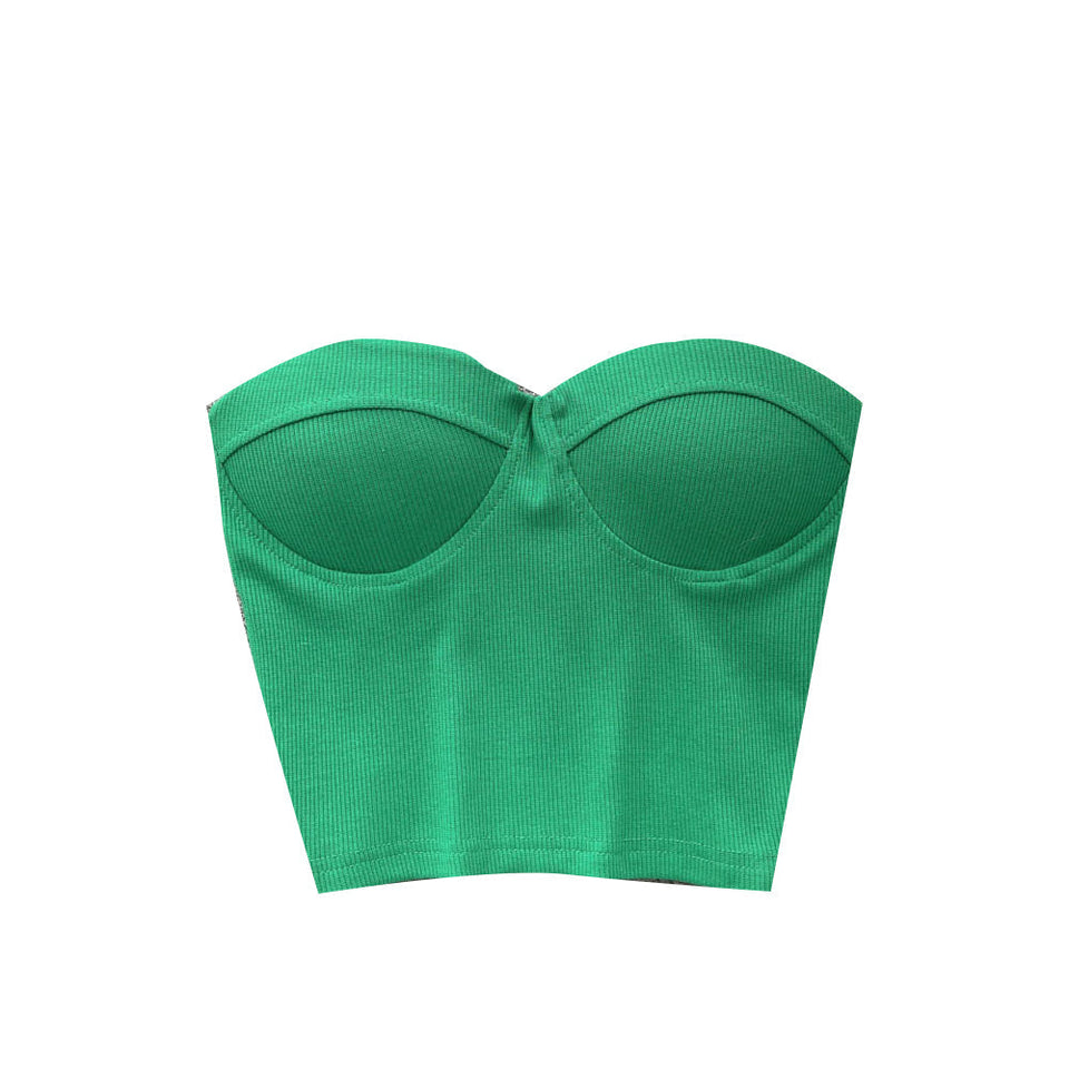 Maria Crop Straplez Bluz