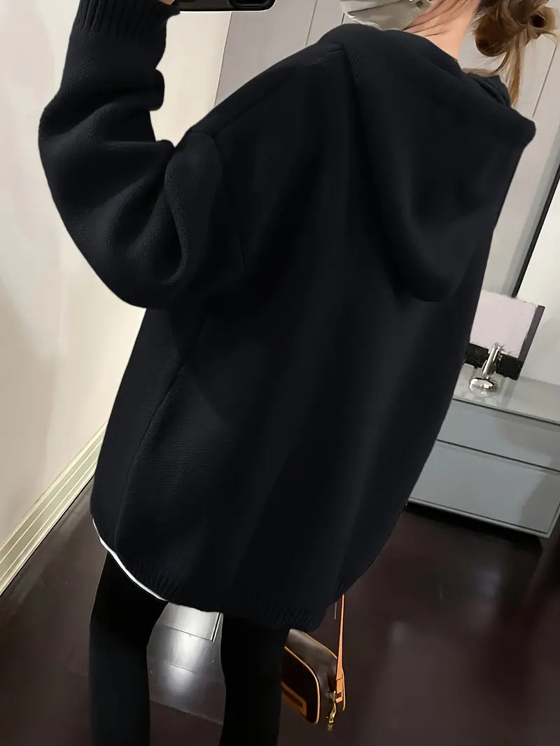 Rebecca – gülümseme tasarımlı kapüşonlu sweatshirt