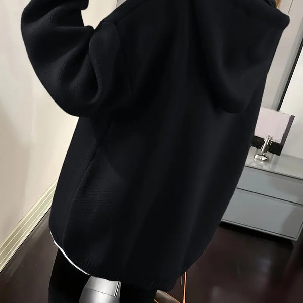 Rebecca – gülümseme tasarımlı kapüşonlu sweatshirt