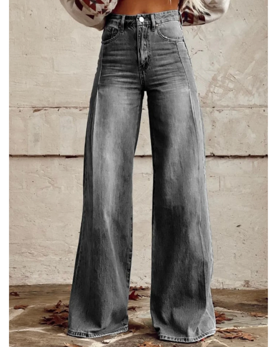 JULIA | VINTAGE RETRO KLASİK GENİŞ BacakLI Pantolon