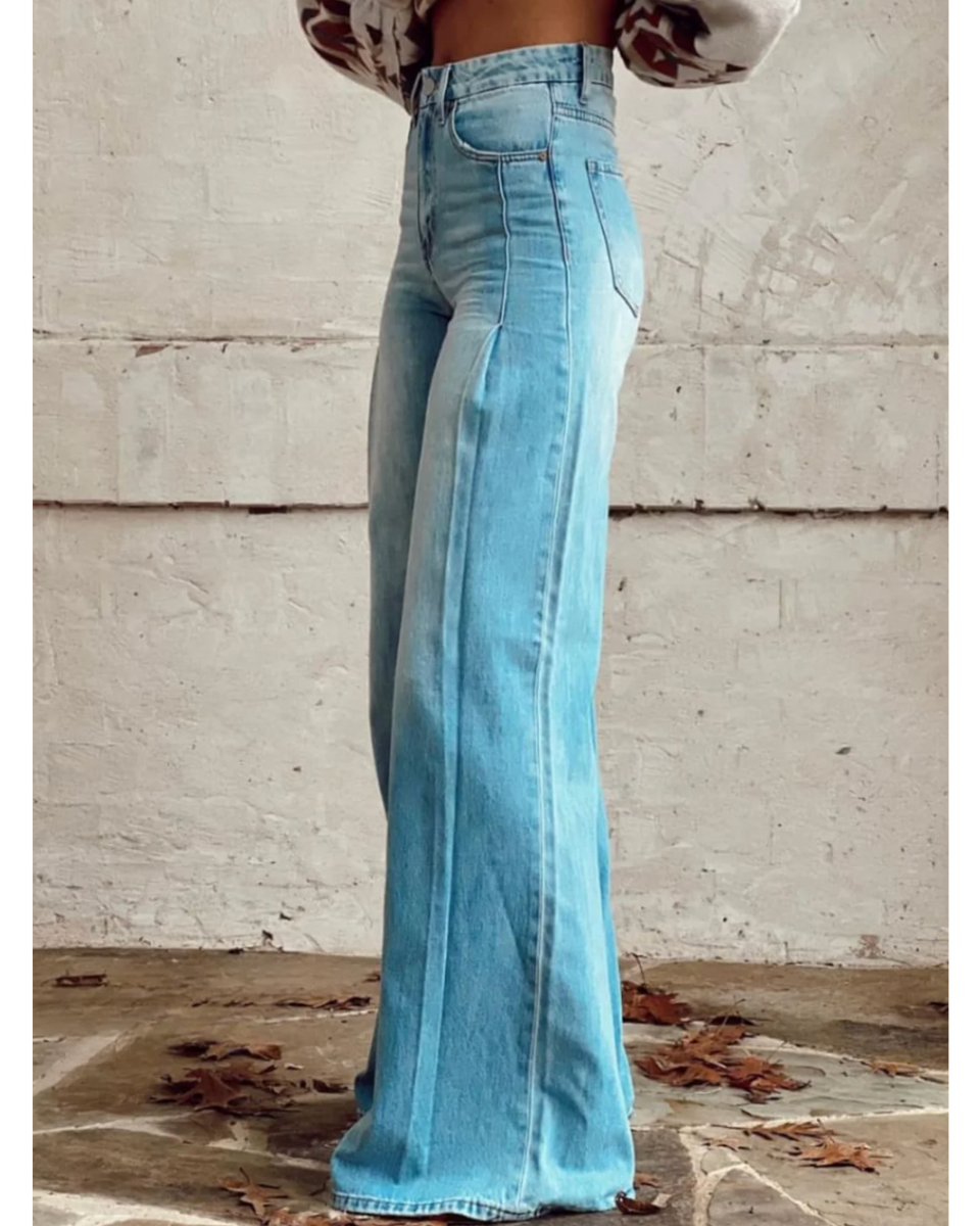 JULIA | VINTAGE RETRO KLASİK GENİŞ BacakLI Pantolon