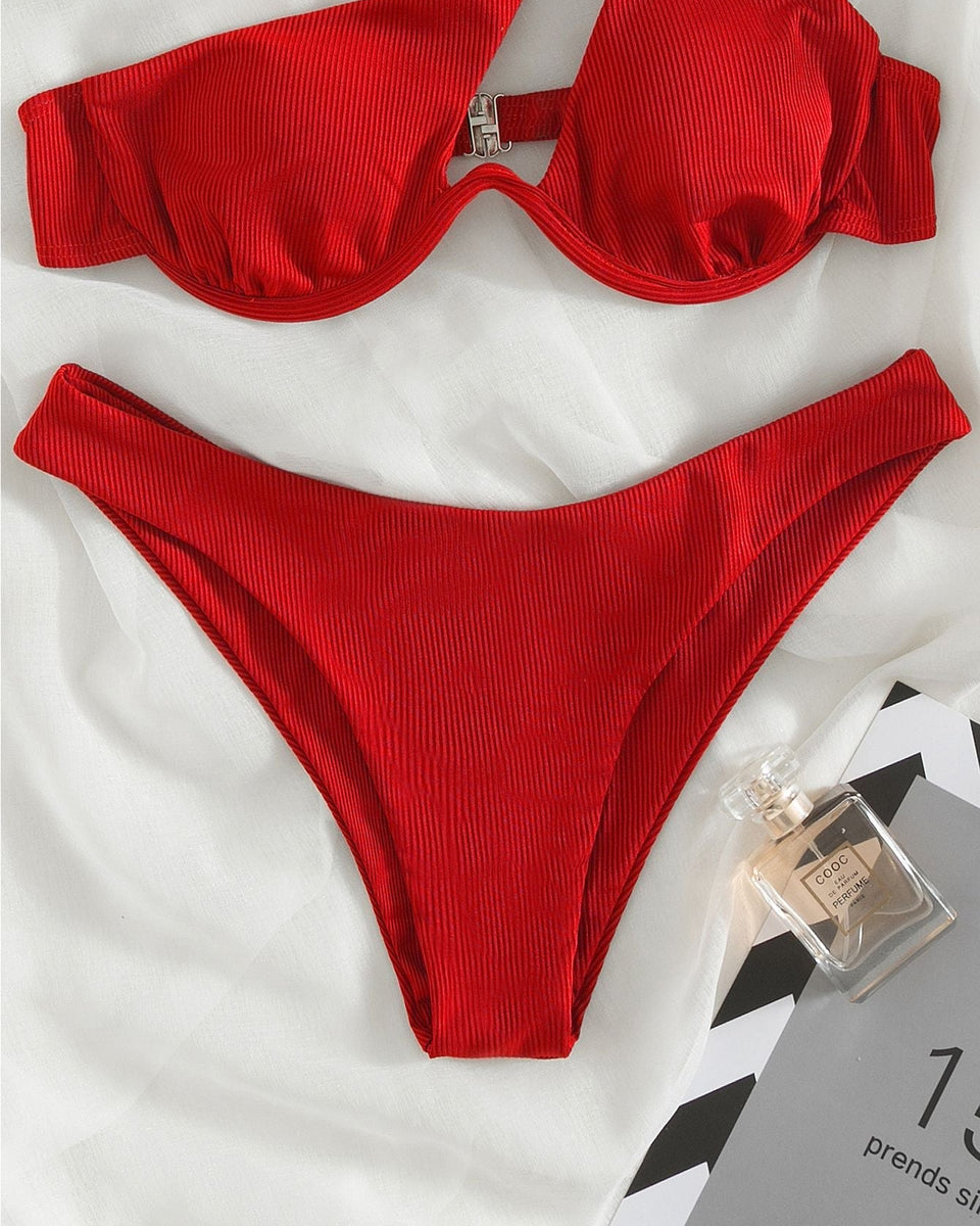 Tek Omuzlu Yarık Bikini