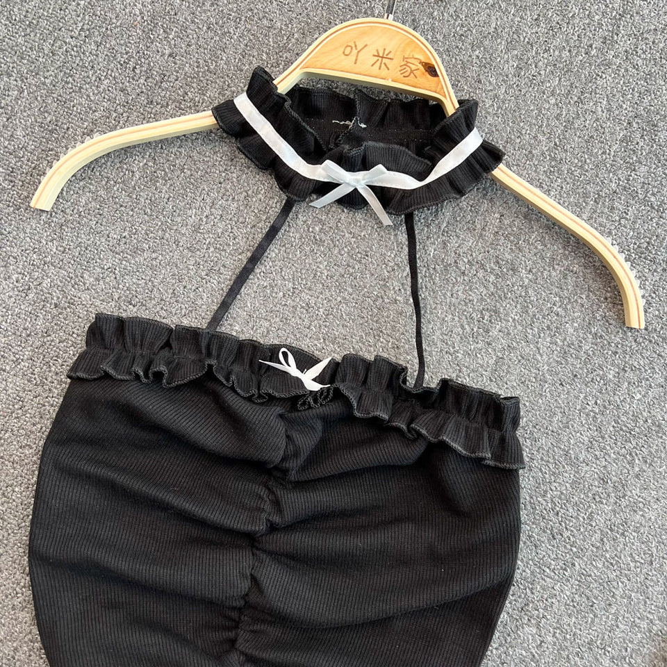 Seksiy Backless Derin Yaka Atlet