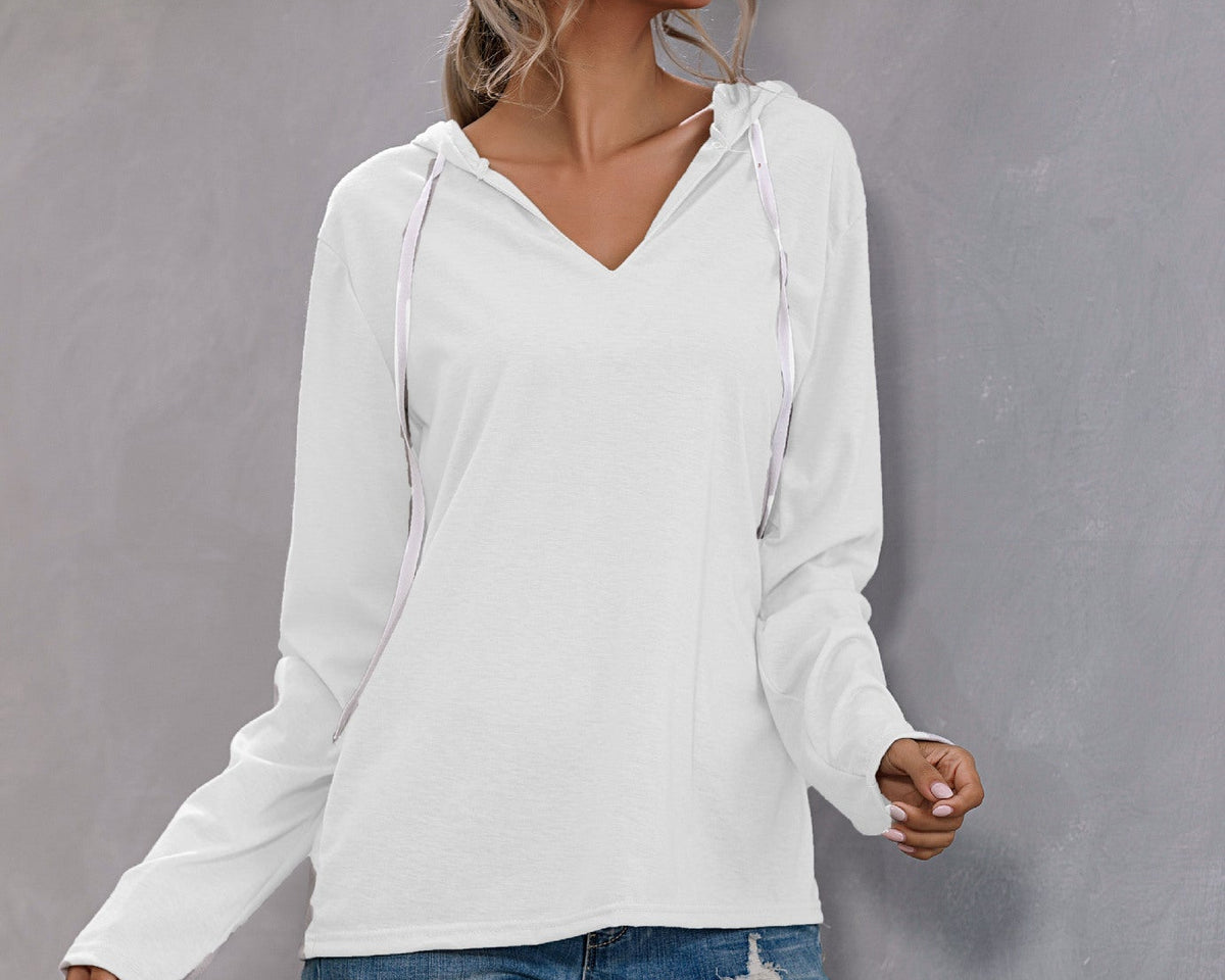 Kadınlar için Rahat Kapüşonlu Sweatshirt