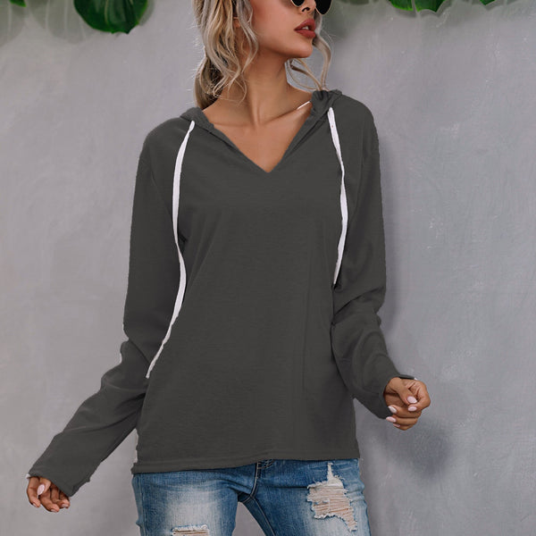 Kadınlar için Rahat Kapüşonlu Sweatshirt
