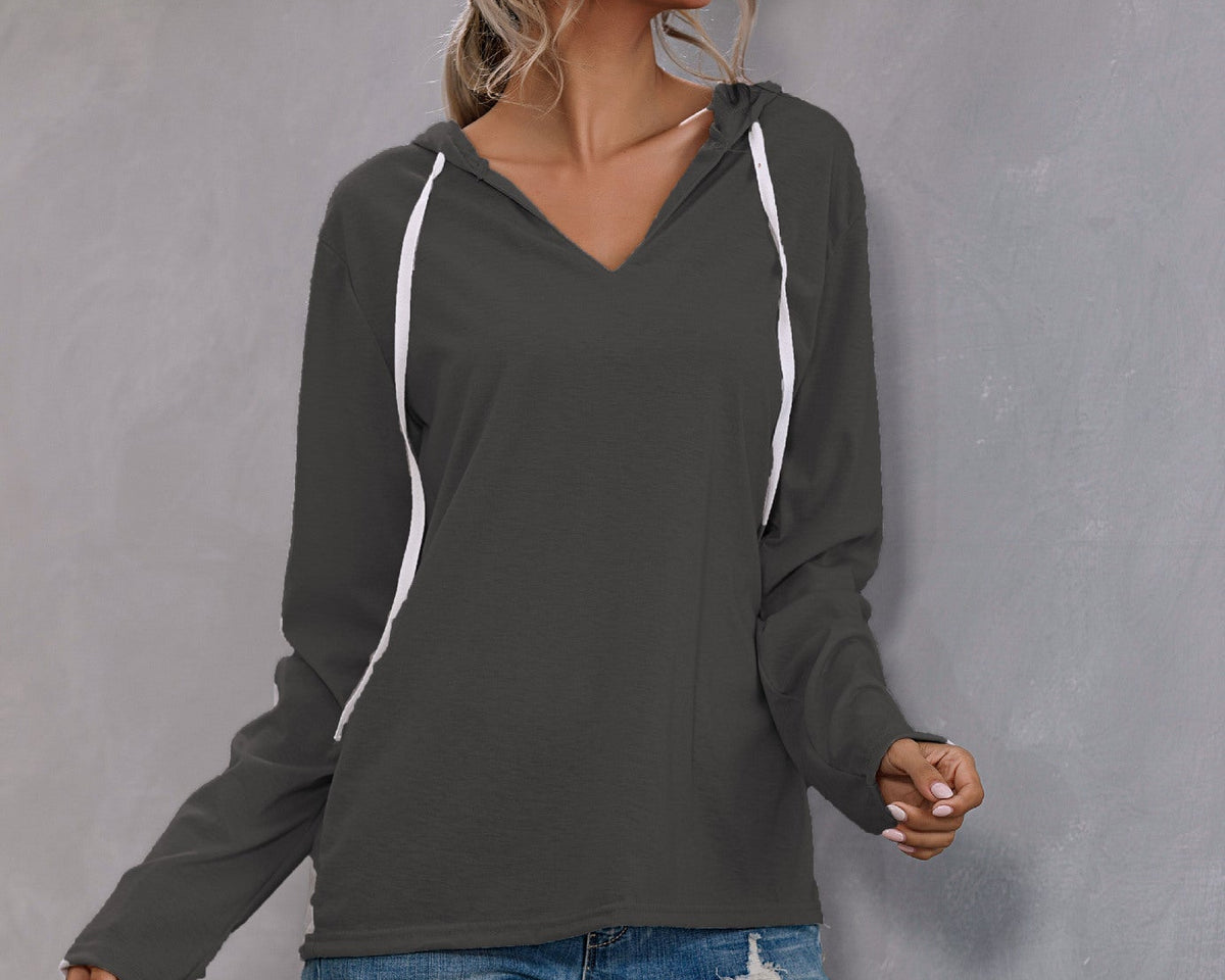 Kadınlar için Rahat Kapüşonlu Sweatshirt