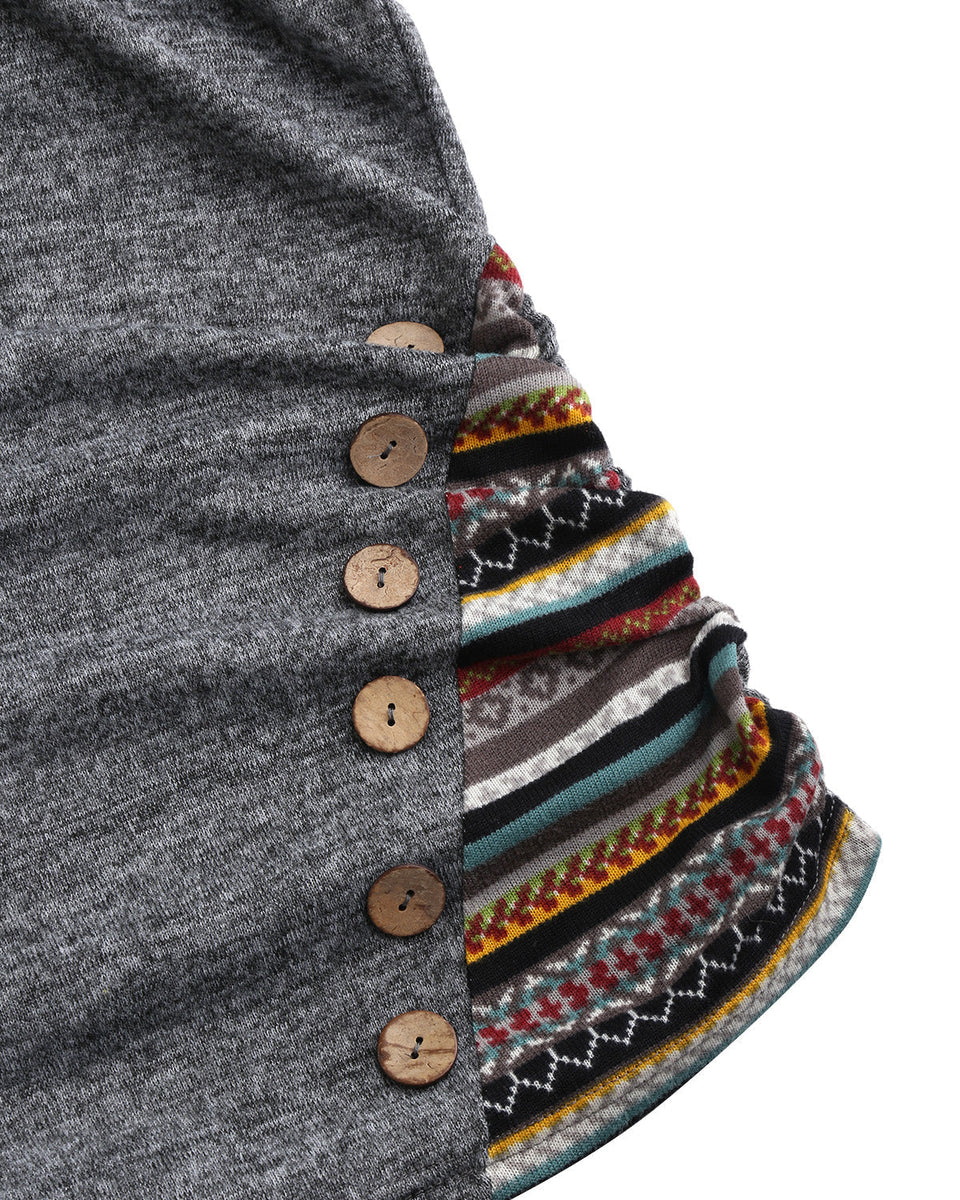 Saymera | Rahat Tribal Kapüşonlu Sweatshirt