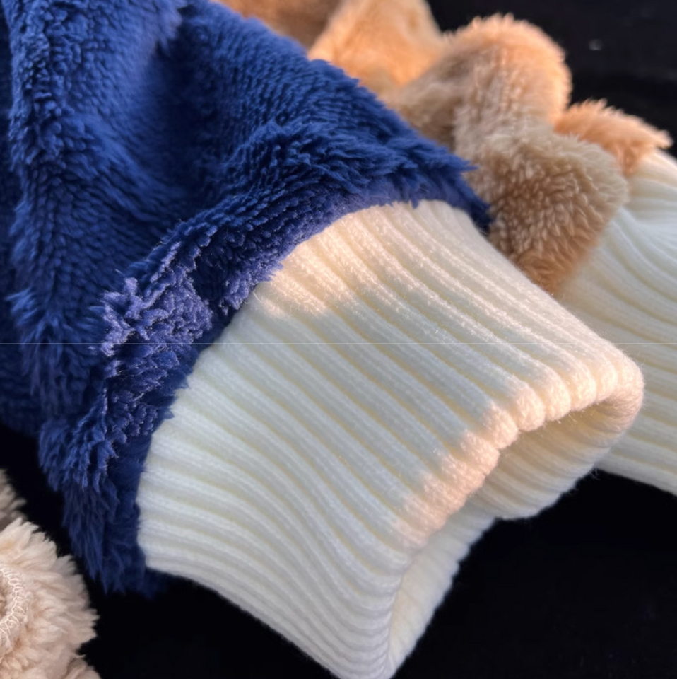 Sahte İki Parça Peluş Kapüşonlu Sweatshirt