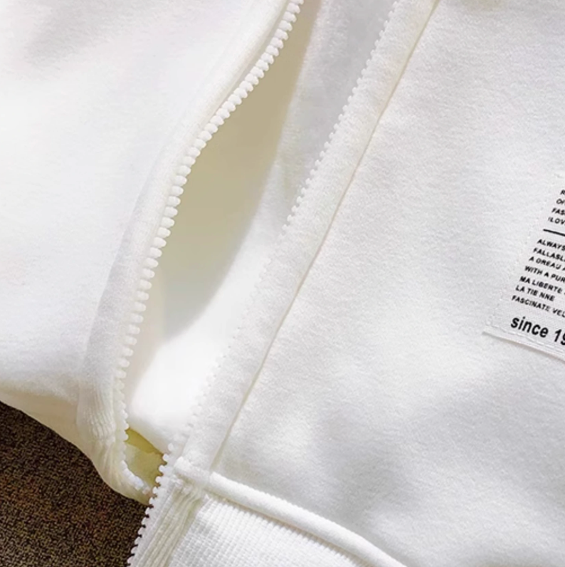Oversized Fermuarlı Polar Kapüşonlu Sweatshirt
