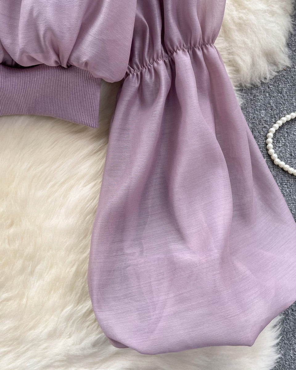 Seksiy Off-shoulder Volanlı Şifon Bluz