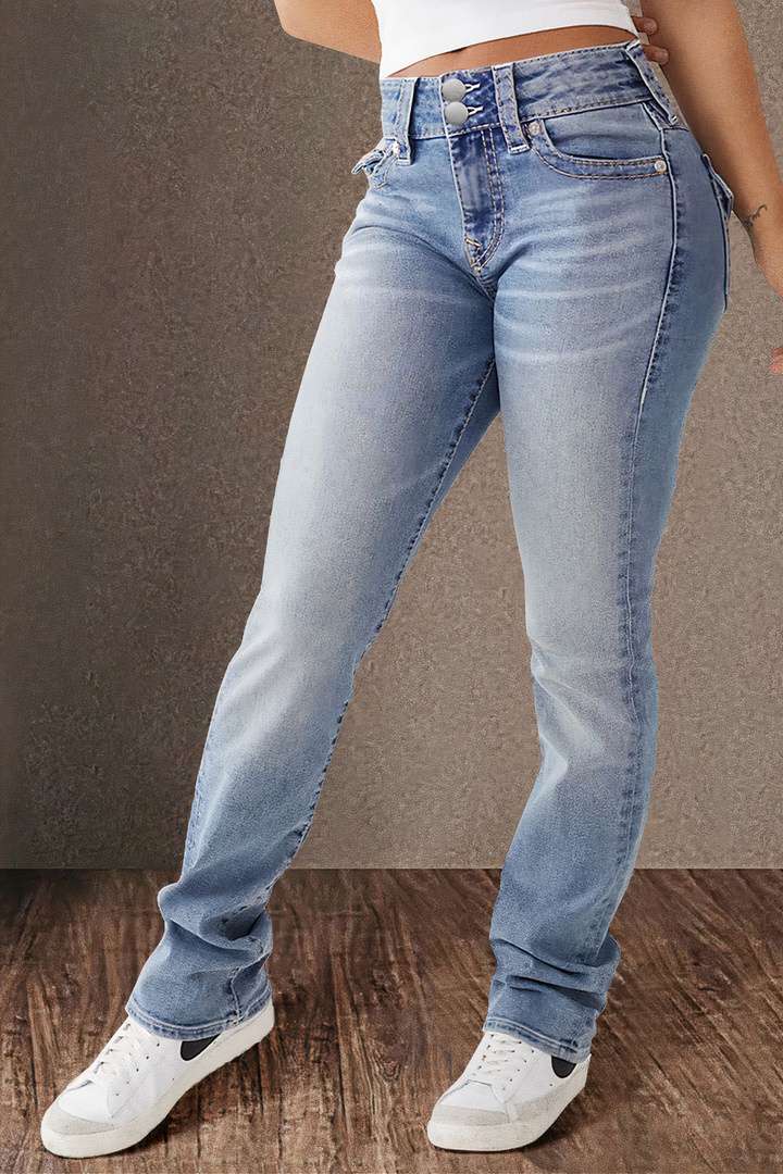 Chloey | Kadınlar için Düz Kesim Kot Pantolon