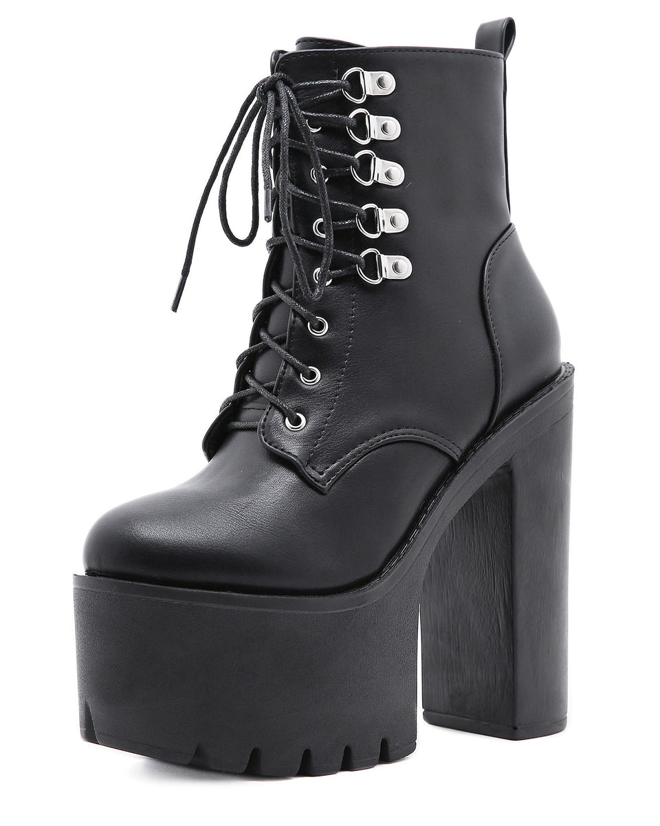 Ön Yüksek Platform Dr. Martens Yan Botları