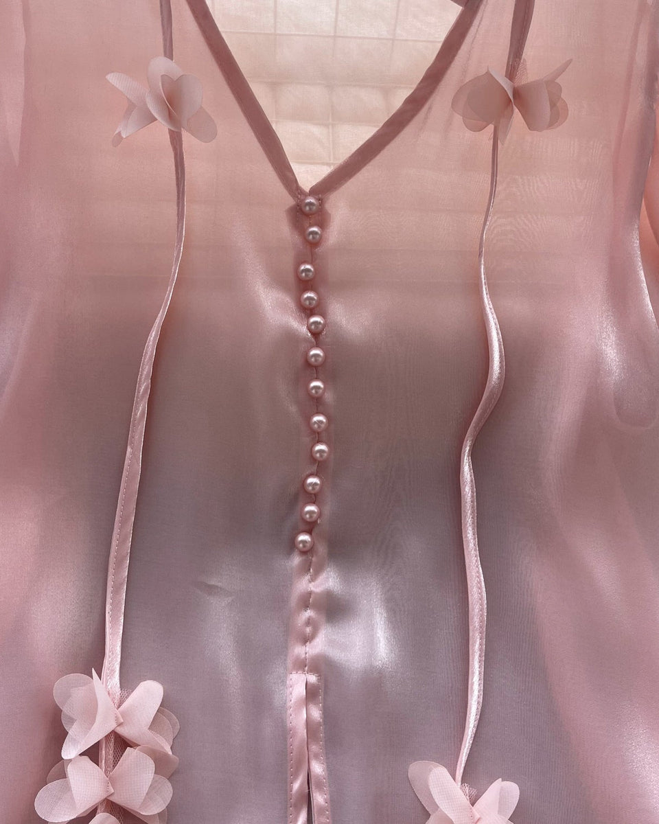 Kurumsal Dantel Saten Gömlek Ribbons ile