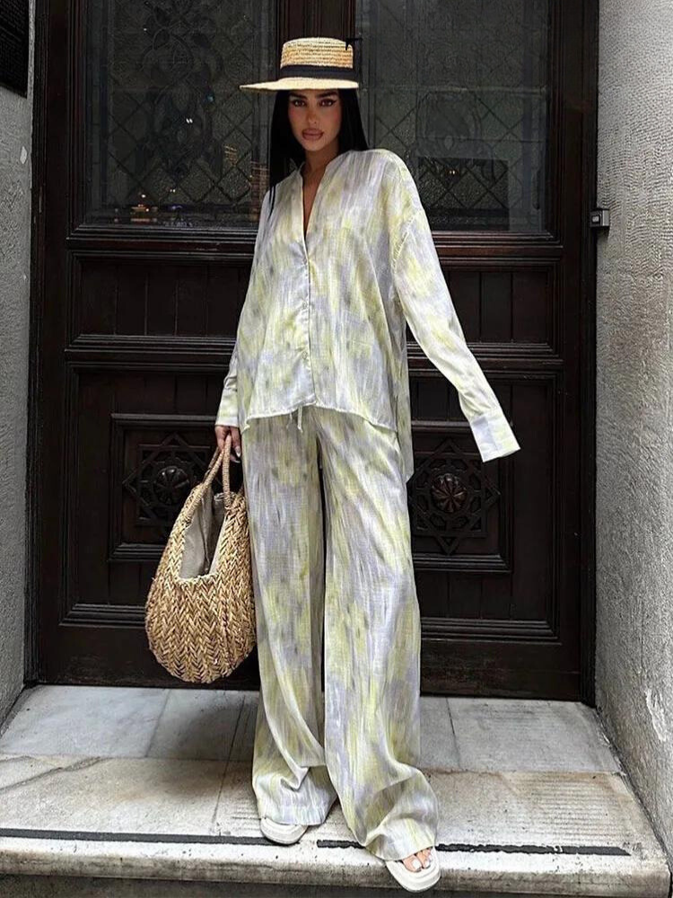 Doris | Şık baskılı tie-dye moda seti