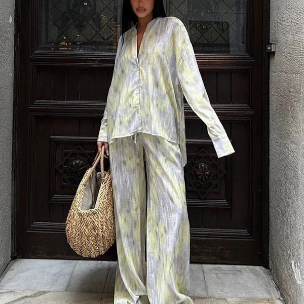 Doris | Şık baskılı tie-dye moda seti