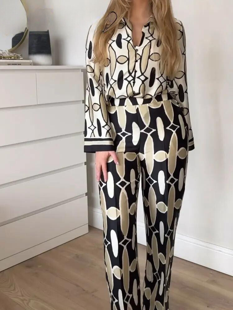 Tina | Geometrik Desenli Takım
