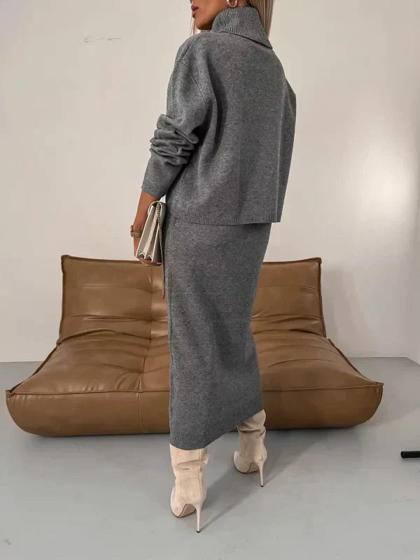 Sophie™ - Rahat Yüksek Yaka Elbise