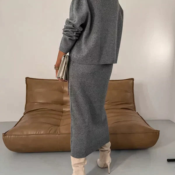 Sophie™ - Rahat Yüksek Yaka Elbise