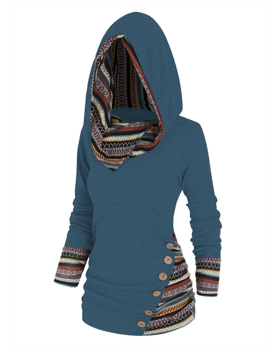 Saymera | Rahat Tribal Kapüşonlu Sweatshirt