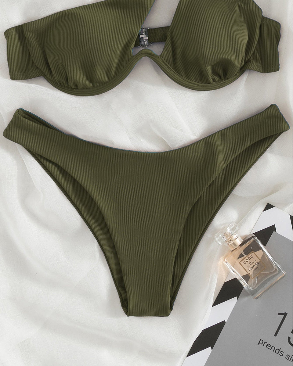 Tek Omuzlu Yarık Bikini