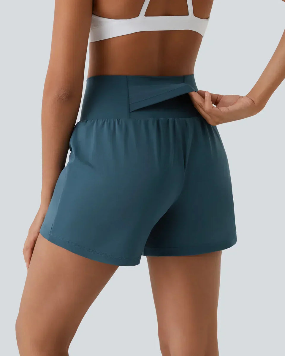 Natalia | Süper Yüksek Bel 2-in-1 Yoga Şortu