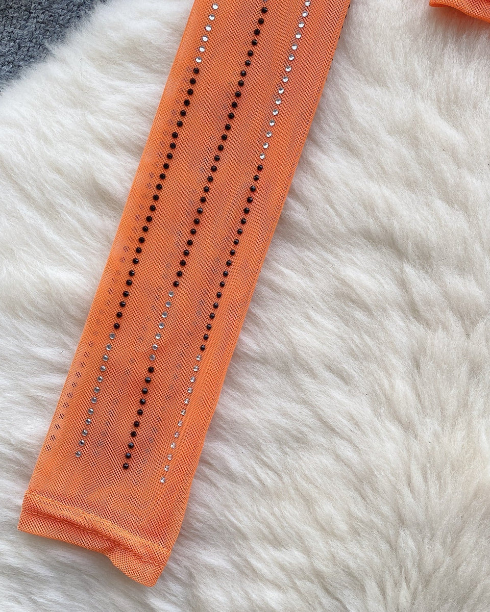 Rhinestone Taşlı Mesh Alt Tişört