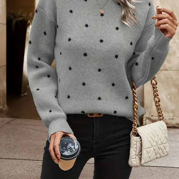 Chloe – puantiye desenli kazak