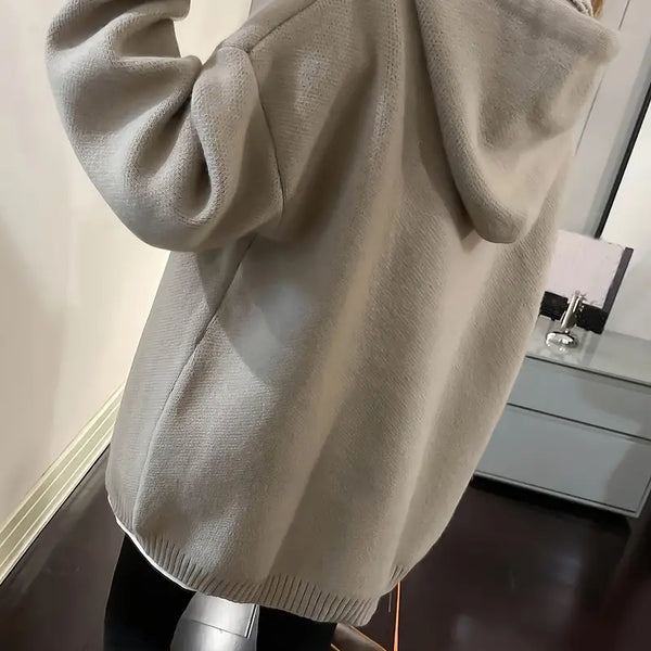 Rebecca – gülümseme tasarımlı kapüşonlu sweatshirt