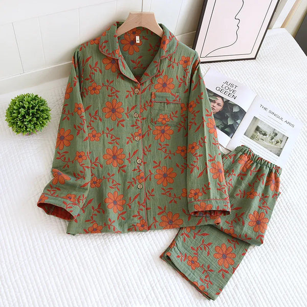 Sophia | Çiçek Desenli Pamuklu Pijama