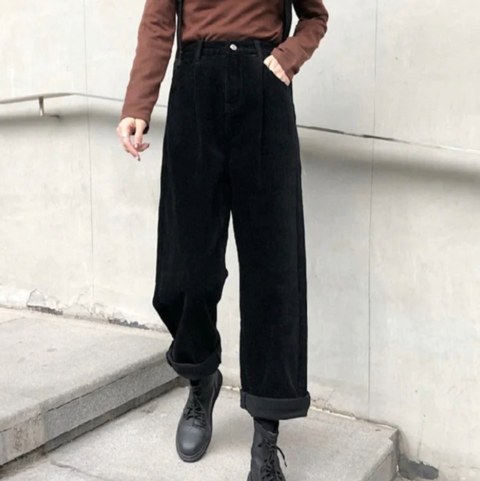 MALIA - rahat cord kumaş pantolon