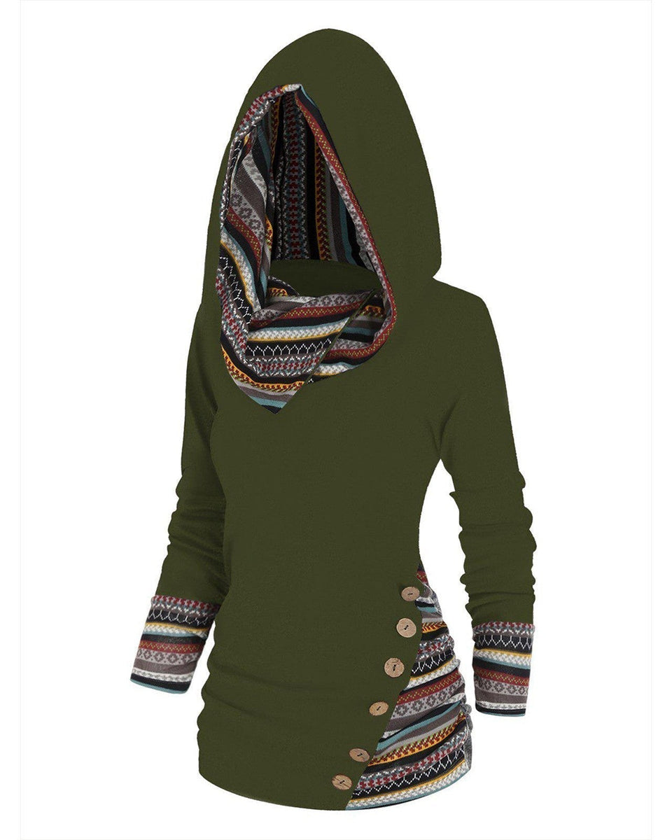Saymera | Rahat Tribal Kapüşonlu Sweatshirt
