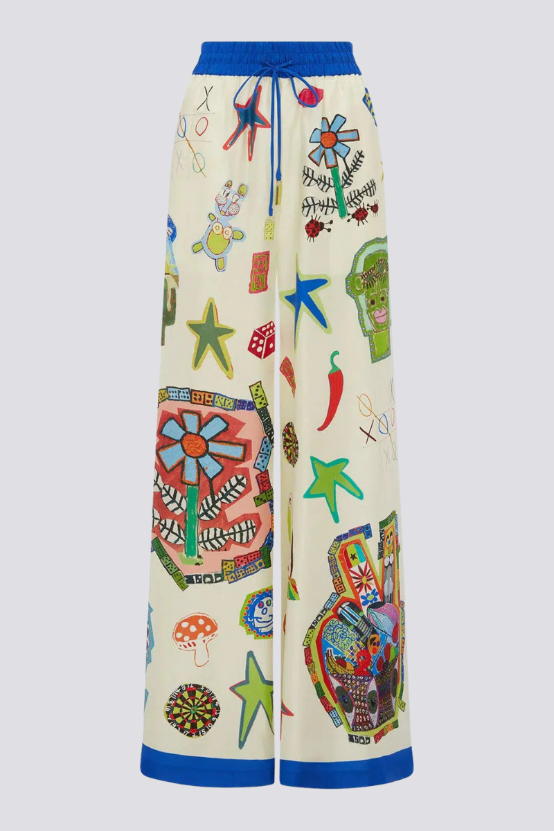 Clarette Patchwork-Şort Seti V Yaka