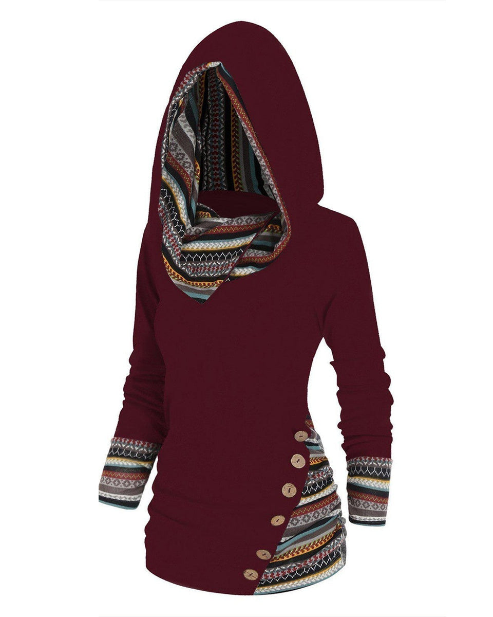 Saymera | Rahat Tribal Kapüşonlu Sweatshirt