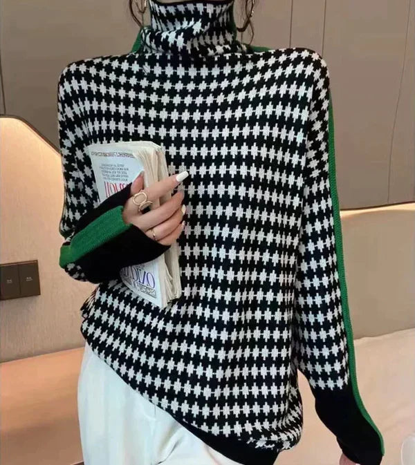 Isabelle Moreau | Yüksek Yaka Desenli Kazak