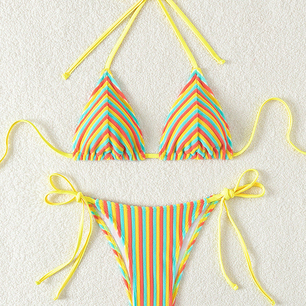Havlu Kumaş Askılı Kravat Bikini
