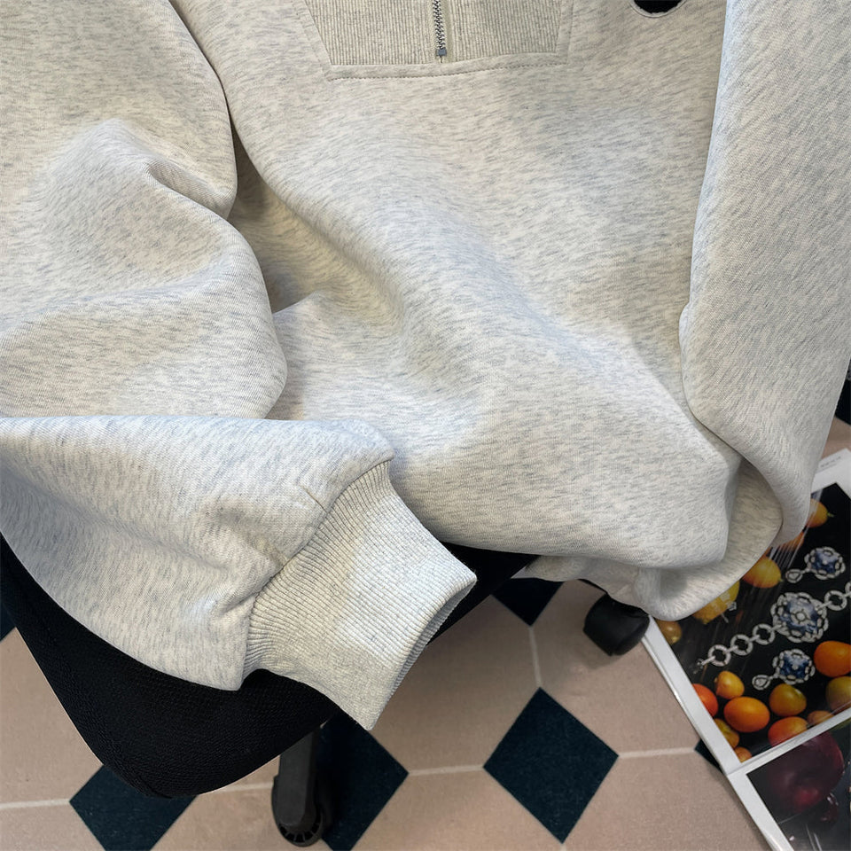 Kedi Baskılı Termal Kapüşonlu Sweatshirt