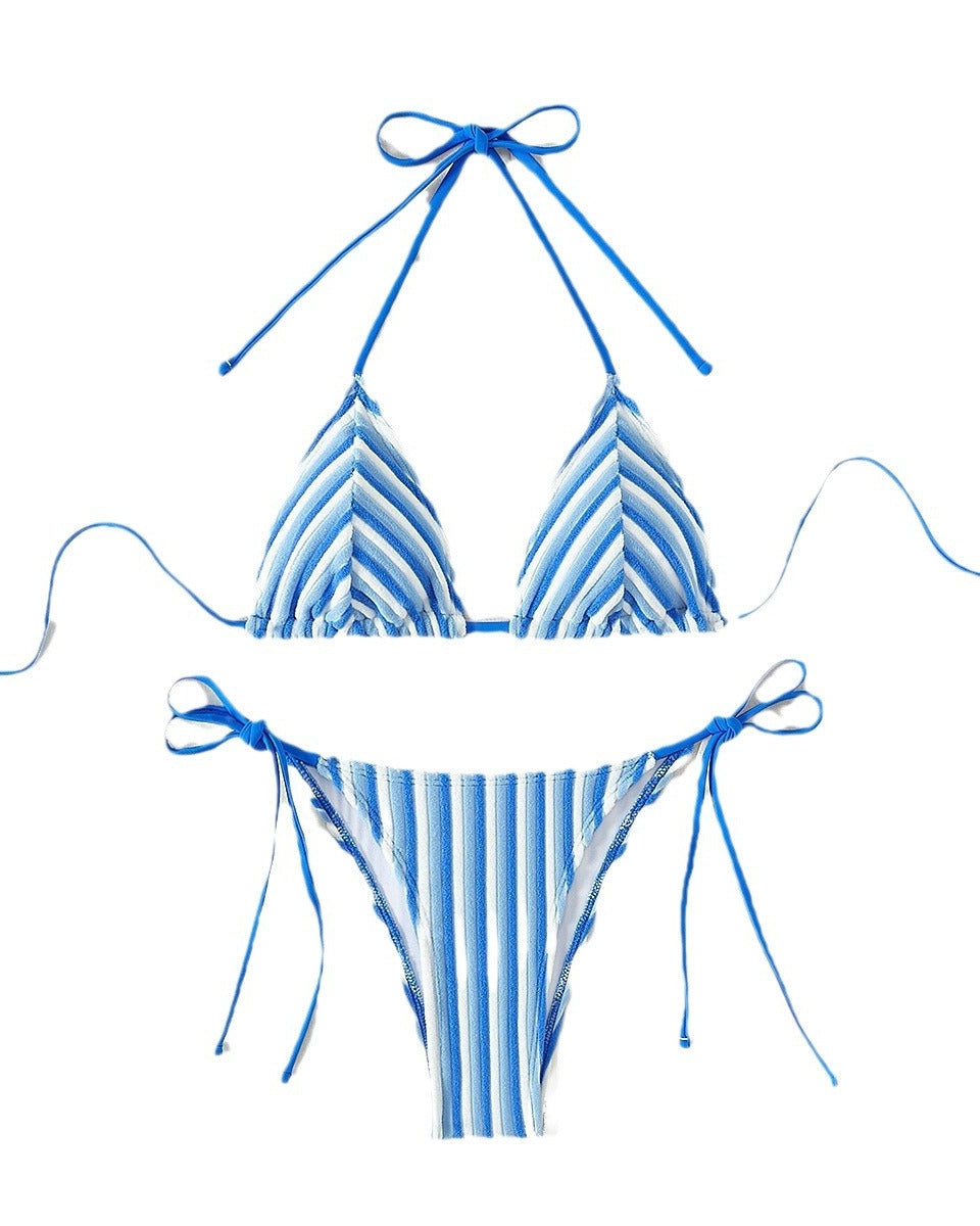 Havlu Kumaş Askılı Kravat Bikini