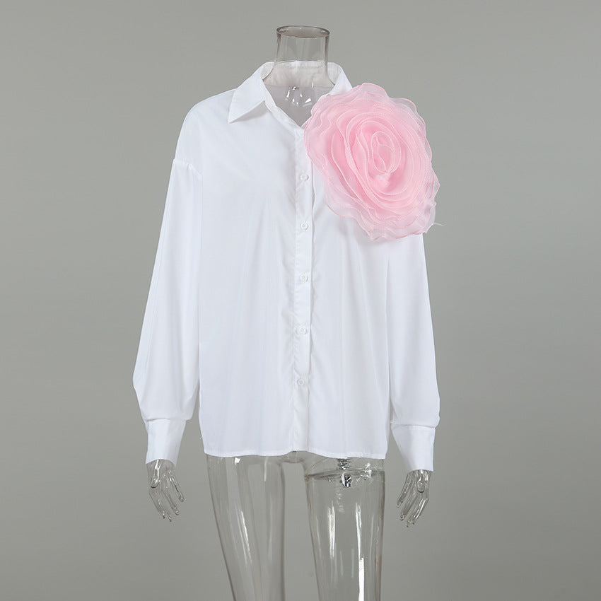 Luxe Button-Up Rahat Uzun Kollu Gömlek