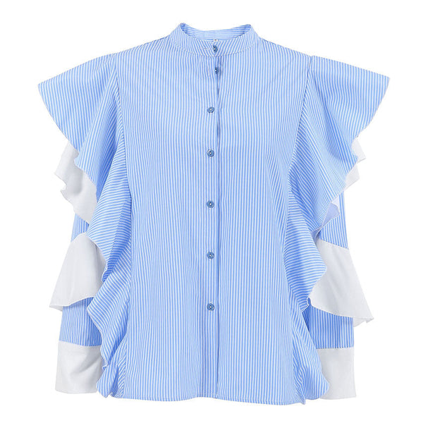 Silk Elegance Ekose Desenli Uzun Kollu Rahat Gömlek