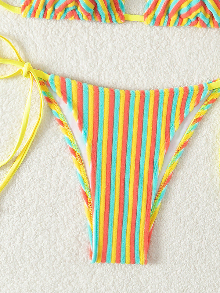 Havlu Kumaş Askılı Kravat Bikini