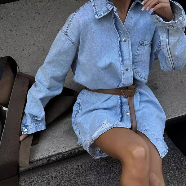 Crisp Perfection Denim Gömlek