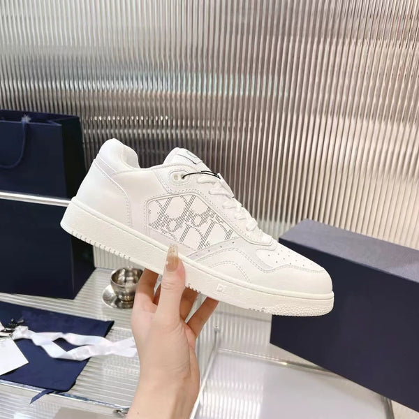 Kadın Modası Ev Beyaz Harf Jakarlı Sneaker