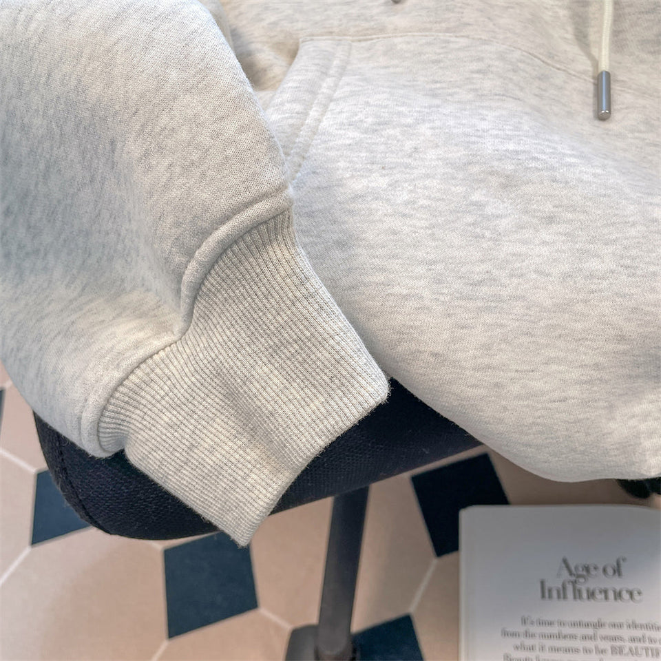 Kedi Baskılı Termal Kapüşonlu Sweatshirt
