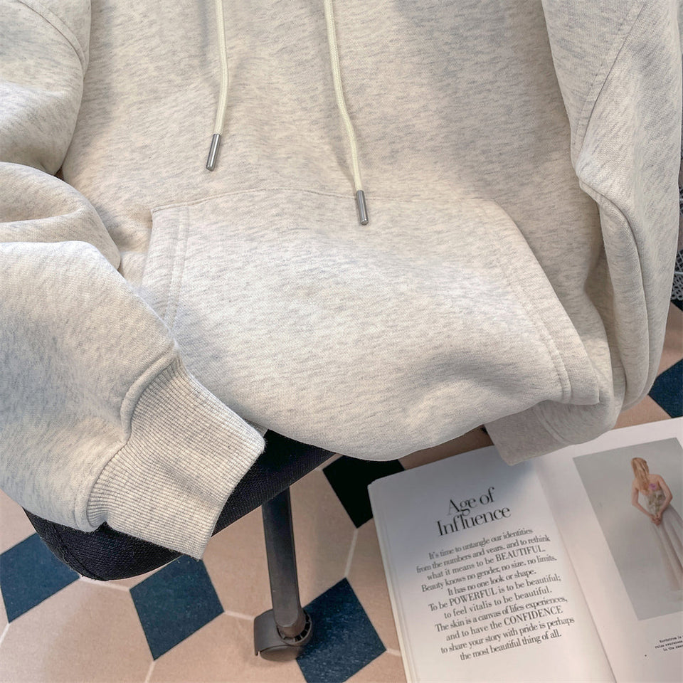 Kedi Baskılı Termal Kapüşonlu Sweatshirt