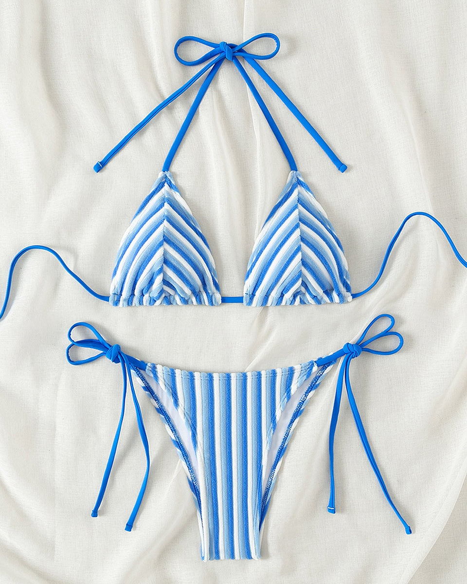 Havlu Kumaş Askılı Kravat Bikini